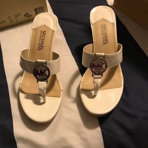 Michael Kors White Wedges